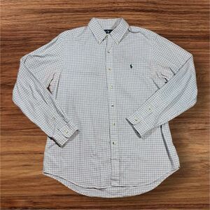 Ralph Lauren Checkered Long Sleeve Button Down Dress Shirt Men's Size Large
